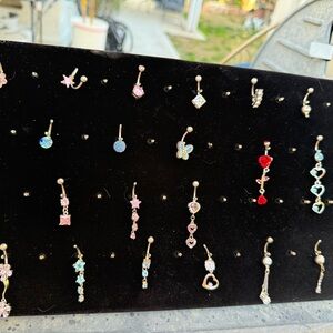 Elegant Belly - Navel Rings Stainless Steel.  Buyers Choice.